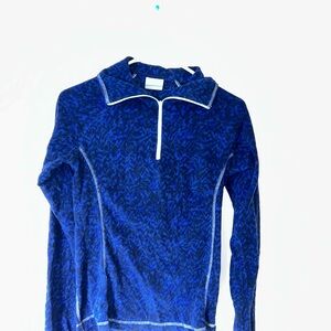 Columbia Blue and Black Patterned fleece